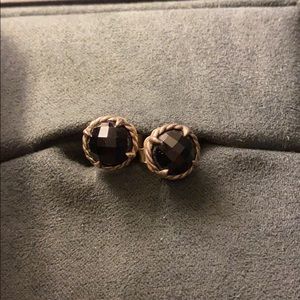 David Yurman Onyx Earrings in Sterling Silver